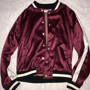 Silk bomber jacket